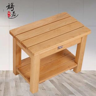 实木方木矮凳子浴室防腐小木板凳淋浴房老人洗澡专用坐凳防滑防水