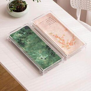 亚克力干泡茶盘配云纱茶席茶具杯垫新中式家用桌旗干泡茶盘垫茶垫