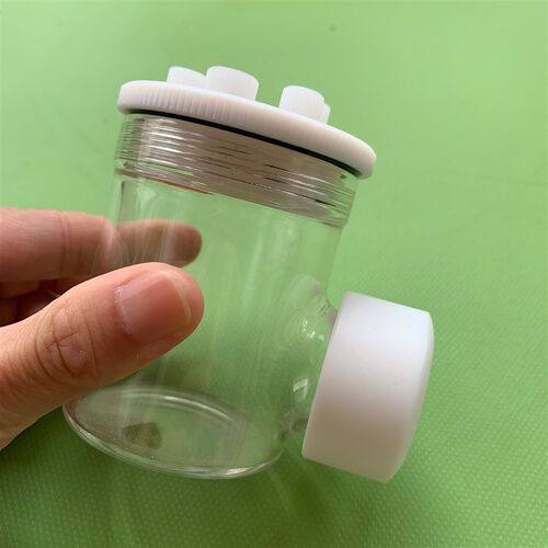 上海越磁K040-S单层密封光电化学池石英反应器24mm石英窗口电解槽