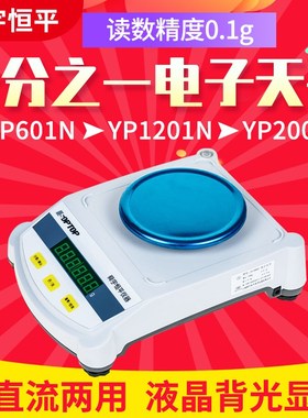 上海舜玉恒平YP601N/1201N/2001N/3001N十分之一电子分析天平0.1g