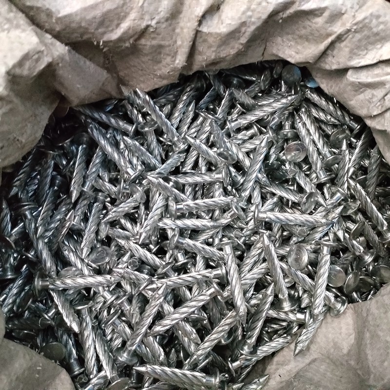 螺纹钉自攻螺纹水泥钉麻花钉镀锌膨胀螺纹钢钉圆头压爆地板螺纹钉
