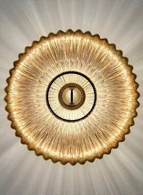 中古包灯豪斯玻璃壁北欧厅客725后现代简酒约背景墙卧室店床头氛