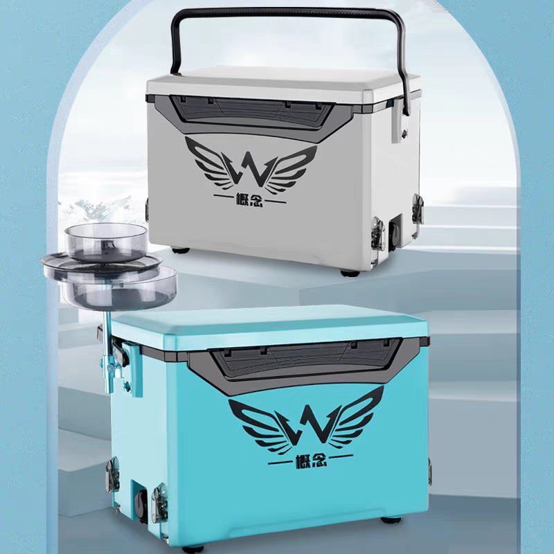 新款26升钓箱多功能加厚保温箱特价渔L具台钓箱免安装升降腿