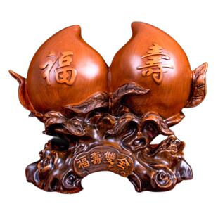 百福寿招财玄桃关家居客寿厅装饰品摆件庆福寿双全典拜寿贺创意乔