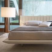 悬浮现主代简约意式 双人PBC床卧大床气悬空皮床床大轻奢