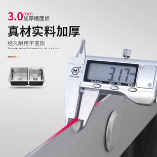 43SUS04不锈钢515拉丝水槽3mm加厚房洗碗池水槽8双 中山厂家3厨7