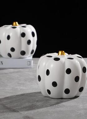 现代轻饰奢斑点子南格瓜陶瓷摆件北ZXH欧创意家居装桌面软样板间