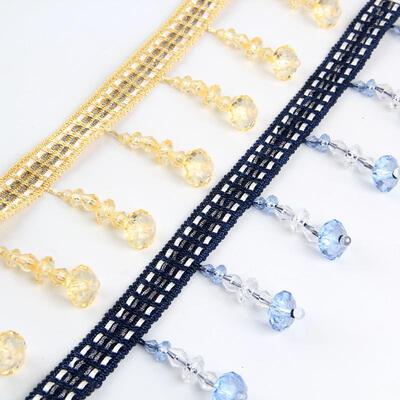 窗帘花边2023AJ36配沙发件抱枕镶边辅料蕾丝边价热销装饰流苏吊叠