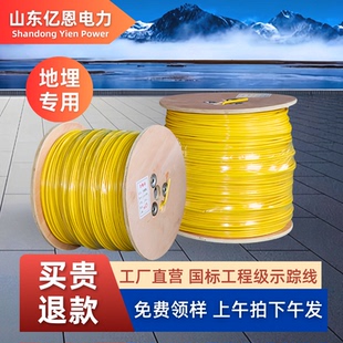 示踪线地埋铜包钢可探测pe供水管道穿越金属地下定位专用单股双股