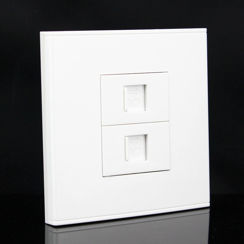 双电脑插座网络宽带信息面板86型多媒体墙插RJ45电脑模块开关插座