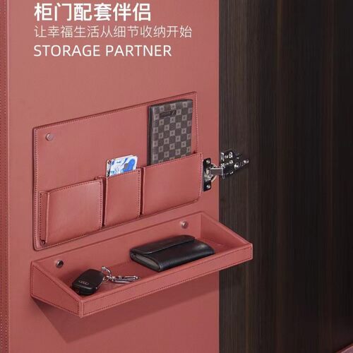 平开门衣柜小背篓柜内对开门配套小掌柜收纳隐藏置物架