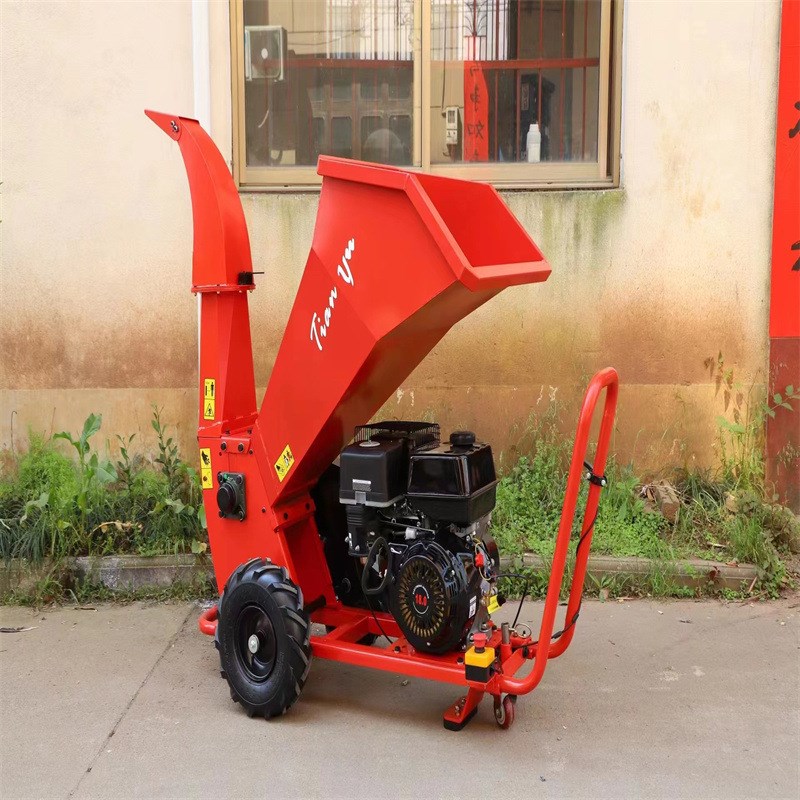 柴汽电动碎枝机 中小型s树枝粉碎机  葡萄桃梨园林移动式碎木机