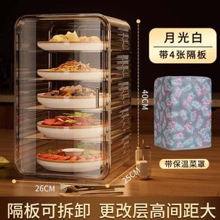 防尘保温菜罩饭菜神器剩菜架子多层家用冬天遮尘透明餐桌罩热菜箱