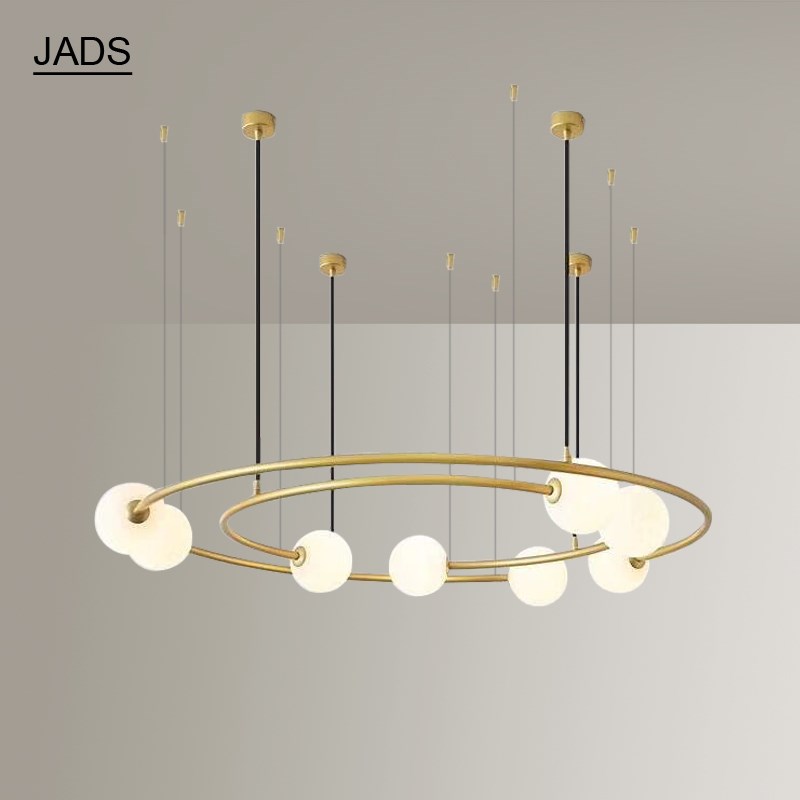 北欧别墅b客厅吊灯现代简约大气卧室餐厅样板房灯玻璃小行星吊灯