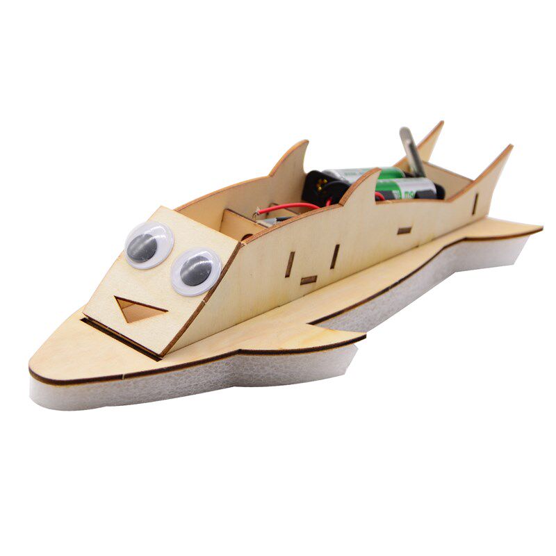 电动空气动力快艇模型竞赛电动车船模科技小制作虎鲨X号快艇船模