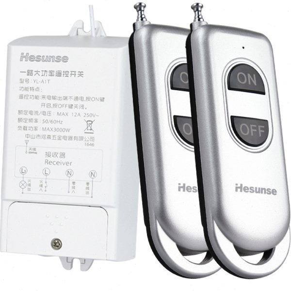 双遥控 河森 无线遥控开关220V 单路3000W水泵大功率远距离控制器
