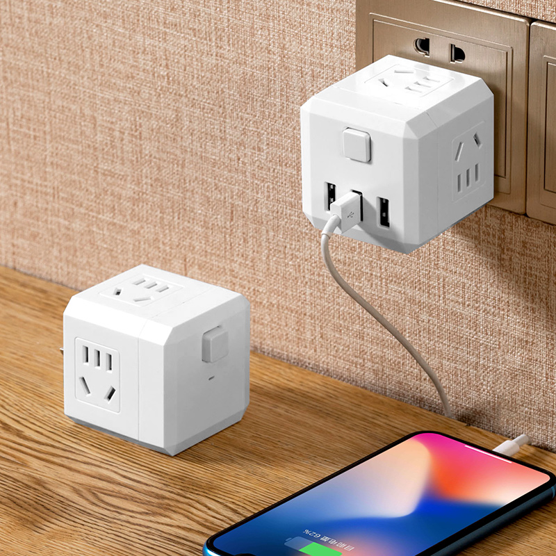 迷你usbe插座多孔分插头不带线插排床头充电多功能家用电源转换器