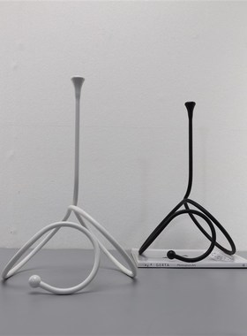 现代创意简约金属缠绕异形烛台摆件茶几办公M室客厅餐厅家居装饰