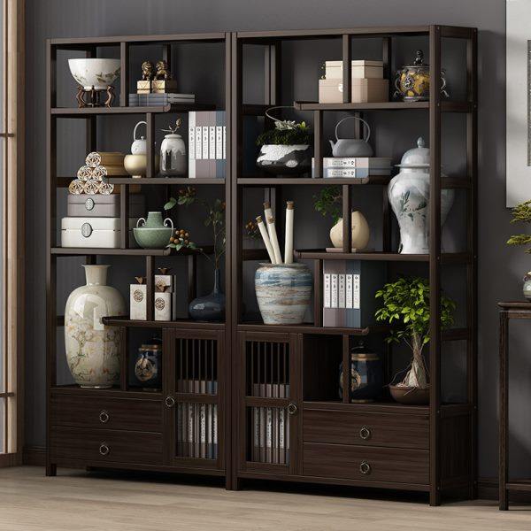 博古架新中式古玩摆放架茶室背景柜多宝阁多层置物架工艺品展示架,住宅家具,多宝格/博古架,淘宝优惠券,粉丝福利购,淘宝优惠卷