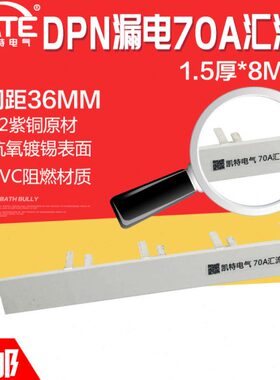DPN漏电70A汇流排 紫铜1.5*8空开DZ267LE连接排断路器接线排KT006