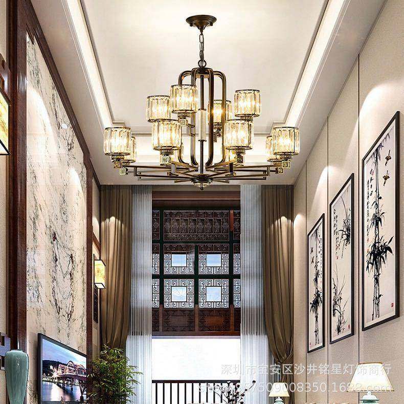 新式吊大灯客厅灯中国风508吊灯中现代简约铁艺餐式厅创意复楼卧,家装灯饰光源,智能吊灯,淘宝优惠券,粉丝福利购,淘宝优惠卷