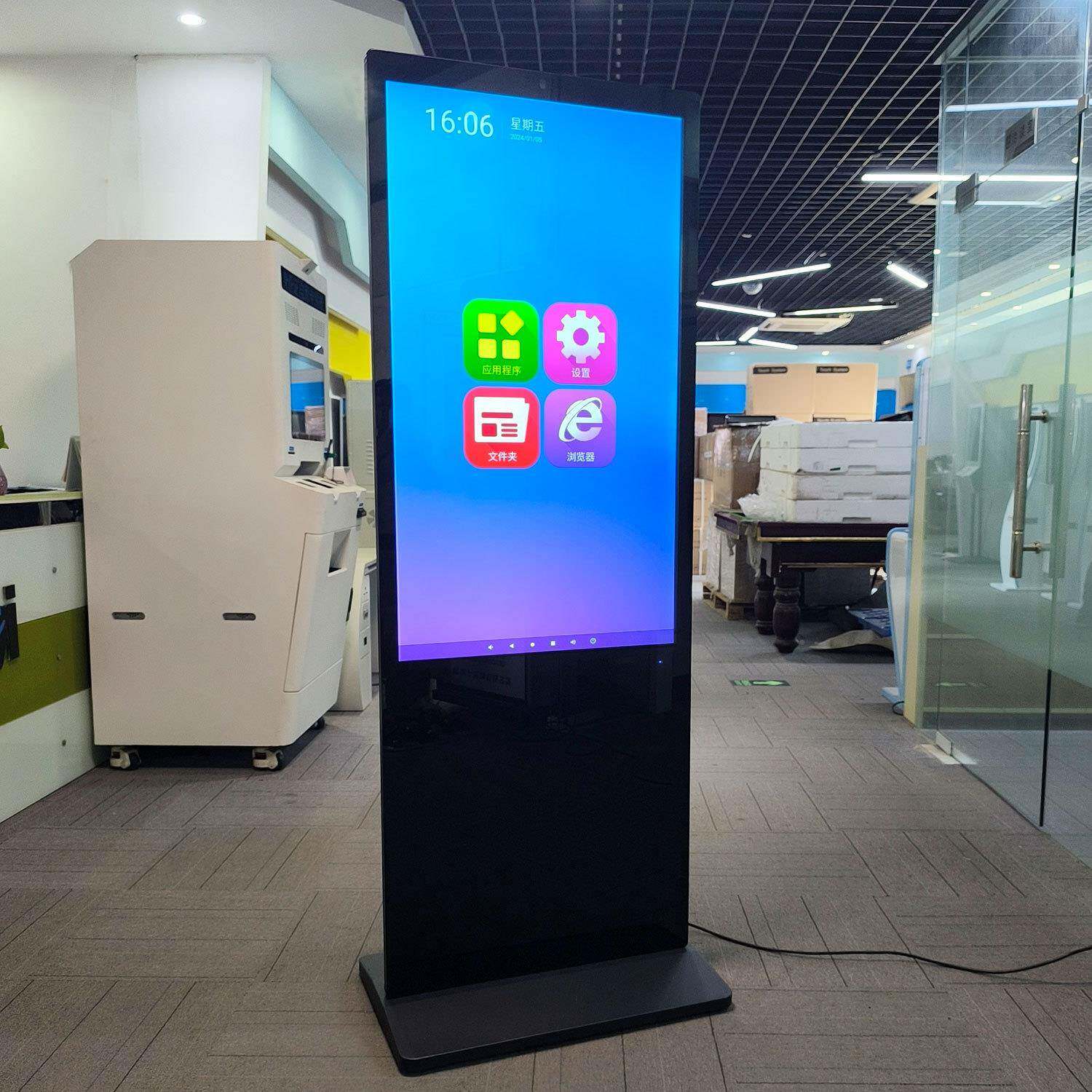 43/49/55ZKM-CN4965寸式立广告/机液晶网络显示屏智能落地触查摸