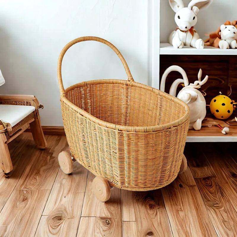 藤玩玩具收纳篮编过家家3923-6岁儿童具藤编手推车手编工织收纳筐,收纳整理,收纳箱,淘宝优惠券,粉丝福利购,淘宝优惠卷