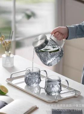 徳世8朗LL-TZD06A装龙鳞玻璃冷水壶套DLL-TZ06家用玻璃冷水壶套装