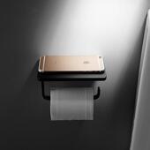 色纸巾架295卷黑纸架太铝空洗手双纸巾架间卫生间厕纸架壁挂擦手