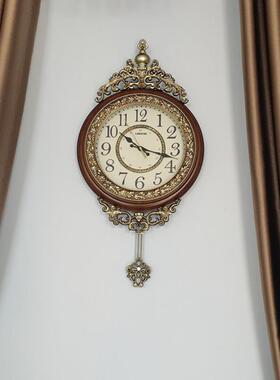 ktkt7号仓1挂钟客厅个性创意时尚国风美式墙上钟大表气欧式用家静