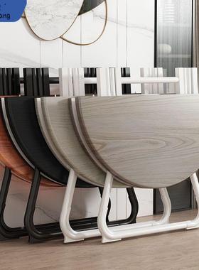 #叠圆小户型吃饭桌可餐桌阳休闲台桌桌便携摆摊桌折椅组合L-10187