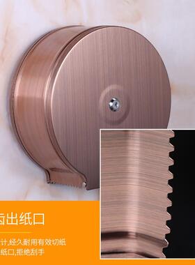 ?酒店巾382200不锈卫钢大卷纸盒壁挂式免打4孔大盘纸架生间厕所卷