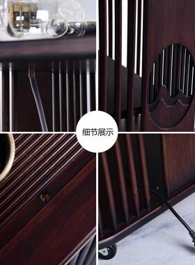 茶柜水壶烧一茶体实木边柜新中式置厅物架客茶桌家用移动小台SMSX