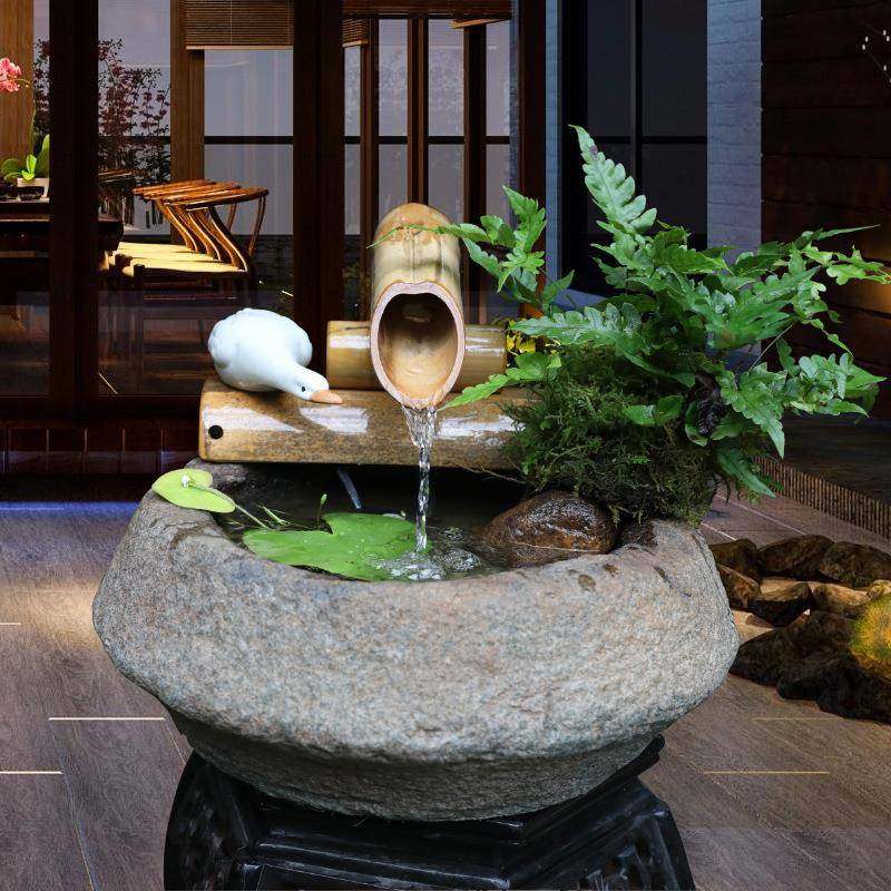 客厅创喷意流水景观鱼居池办公室桌面造景泉小鱼缸家玄装饰smf-sy,家居饰品,装饰摆件,淘宝优惠券,粉丝福利购,淘宝优惠卷