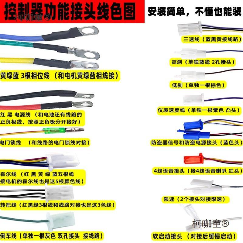 电动三轮车控制器 72v60v直流无刷电机大功率 四轮永磁同步麦太保