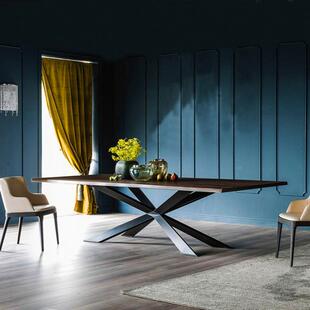 美式简办约大型YPH90755实铁长条桌公桌会议桌洽谈桌电木脑桌艺写