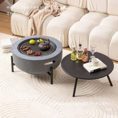 户外烤别墅烧桌室烤内取暖thlznlzn炉烤火庭院烧炉家用木炭围炉茶