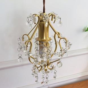 法式轻奢水灯卧室床晶头小吊门灯衣走廊过道玄关灯楼梯742帽间入