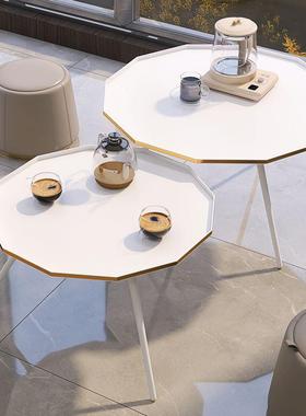 小茶几款意边客厅IMB家用几阳台2025新现代简约不锈钢创多边形泡