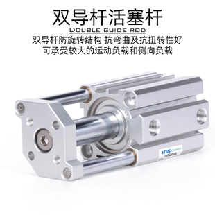 AIRTAC带导杆薄型气缸TACQ32*40*50*60X10X15X20X25X30X40