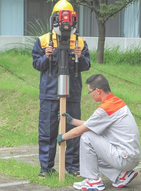 电动植桩机神器便携式打桩机四冲程小型护栏防汛果园建筑工程专用