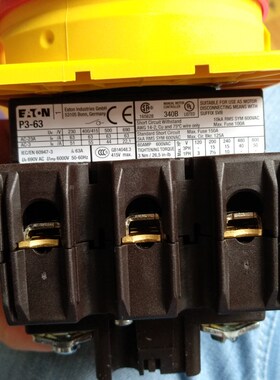 全新正品 伊顿金钟穆勒 EATON  P3-63/EA/SVB  符合隔离开关