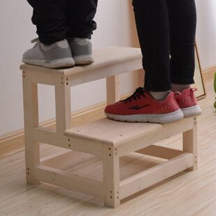 踏步梯凳家用两三层爬高阶梯实木板凳台阶增高梯踏步楼梯二步三步