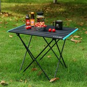 户外铝合金折叠桌露营轻便便携野餐烧烤桌简易大号桌子野营铝板桌
