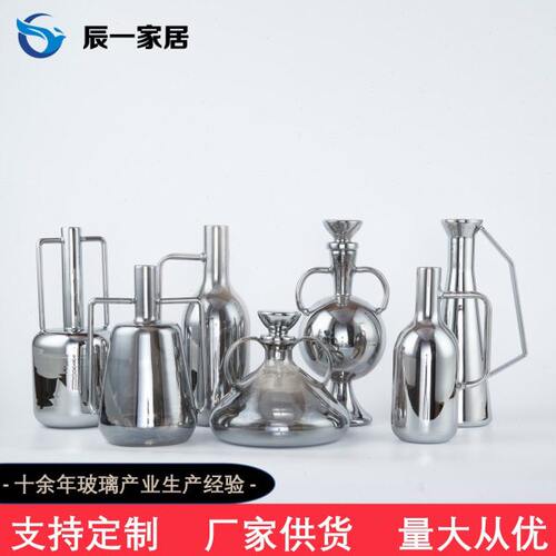现代极简轻奢样板间玻璃冷水壶摆件酒壶水吧客厅餐厅厨房软装酒具