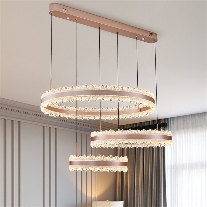 轻奢客厅吊灯新款现代u简约大厅主灯大气圆环卧室餐厅灯具