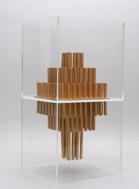 现代新中式创意亚克力几何客厅玄关样板房间售楼处软装饰品摆件