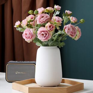 陶瓷花束花瓶高级感摆件客厅插花轻奢高档干花餐桌装饰网红