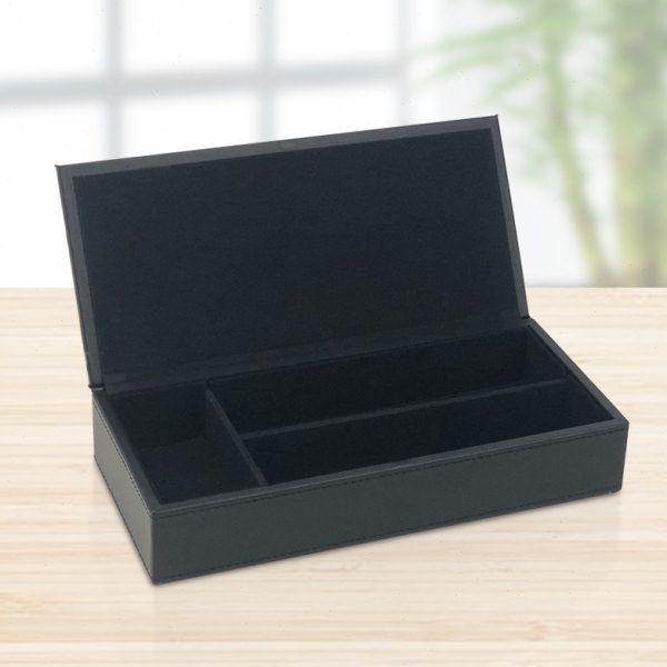 高档时尚黑个性带盖皮革笔盒桌面文具收纳盒笔筒商务会议办公用品,文具电教/文化用品/商务用品,文具盒,淘宝优惠券,粉丝福利购,淘宝优惠卷