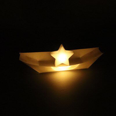 星星船灯许愿灯户外装扮水灯节日愿望河灯生日表白浪漫电子水灯